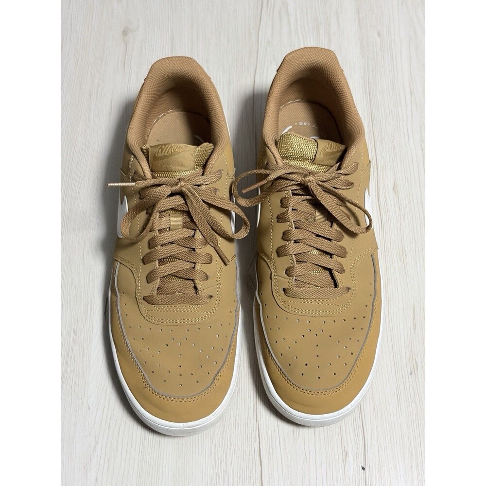 Nike Court Vision Low V2 Nubuck HV8139-700 Shoes Wheat/Sail Mens Size 11.5